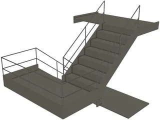Stairs 3D Model preview