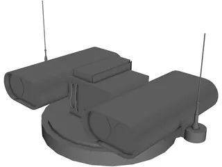 HOT Anti Tank Missile Turret 3D Model preview