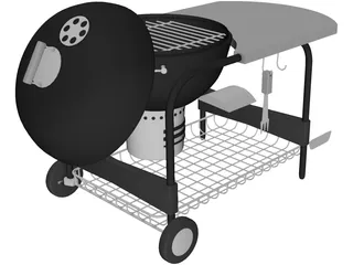 Charcoal Grill 3D Model preview