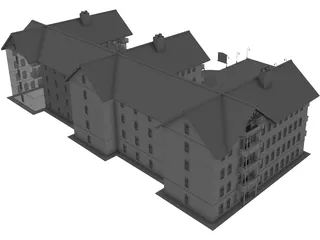 Hotel Classic Countryside 3D Model preview