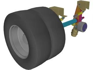Suspension Truck Trailer 3D Model preview