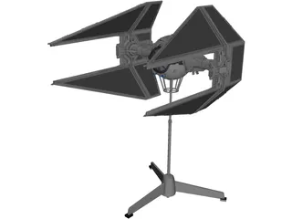 Star Wars Imperial TIE Interceptor 3D Model preview