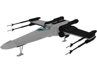 Star Wars Rebel X-Wing Fighter 3D Model preview
