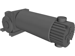 DC Gearmotor 3D Model preview