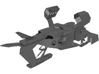 Star Wars Dropship 3D Model preview