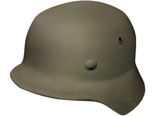 WW2 Nazi Helmet 3D Model preview