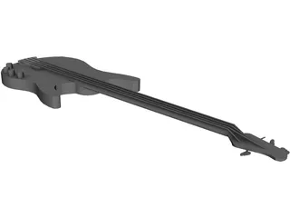 Guitar Bass 3D Model preview