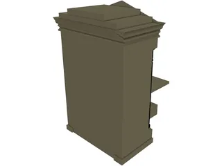 Bureau Biedermeier 3D Model preview