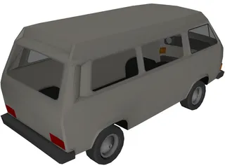 Volkswagen Bus 3D Model preview