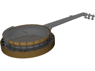 Banjo Gibson Style 3D Model preview