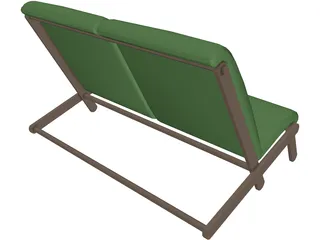 Couch Folding Contiki 3D Model preview