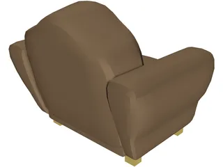 Chair Leather 3D Model preview