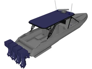 Midnight Express Interceptor 3D Model preview