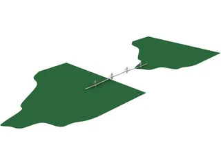Rion Antirion Bridge 3D Model preview
