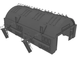 Aircraft Shelter 3D Model preview