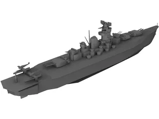 Battle Ship 3D Model preview