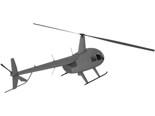 Robinson R44 News 3D Model preview