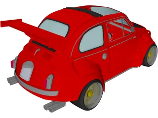 Fiat Lancia 500 RS4 Rally Car 3D Model preview