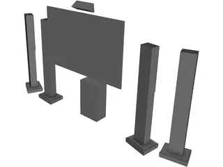 Plasma TV 3D Model preview