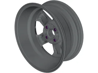 Rim 15inch Aluminum 3D Model preview