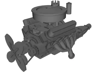 Chevrolet Chevelle Engine 3D Model preview