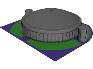 Astrodome Houston 3D Model preview