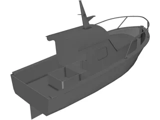 Boat Fishing 3D Model preview