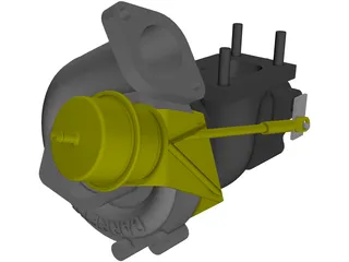 Garrett GT28 Turbo 3D Model preview