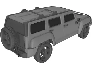 Hummer H3 3D Model preview