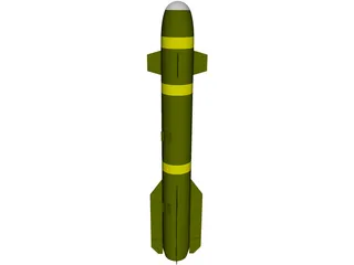 Hellfire Missile 3D Model preview