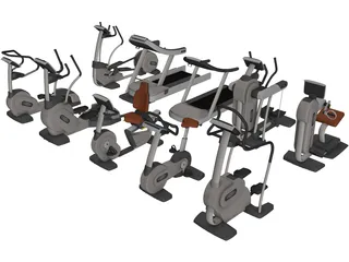 Excite Group Visio Fitness Set 3D Model preview