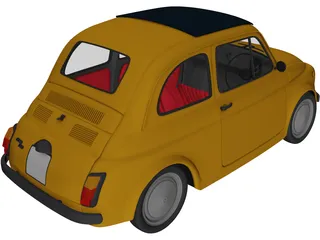 Fiat 500 3D Model preview