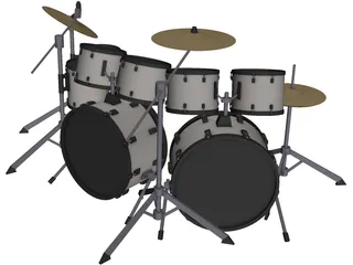 Drum Set 3D Model preview