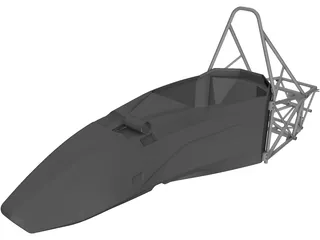 Formula SAE Monocoque and Frame 3D Model preview