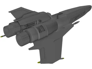 Battlestar Galactica Viper Mark II 3D Model preview