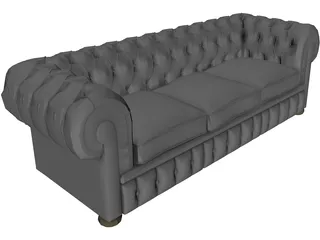 Chesterfield Sofa 3D Model preview