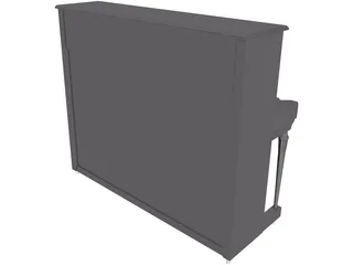 Upright Piano 3D Model preview