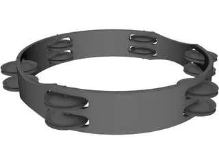 Tambourine 3D Model preview