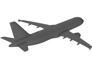 Airbus A320 3D Model preview
