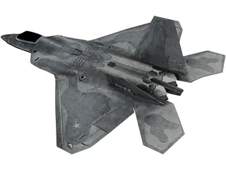 F-22 Raptor 3D Model preview