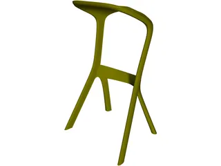 Kamura Bar Chair 3D Model preview