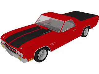 Chevrolet El Camino SS 454 3D Model preview