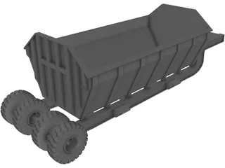 Dump Trailer 3D Model preview