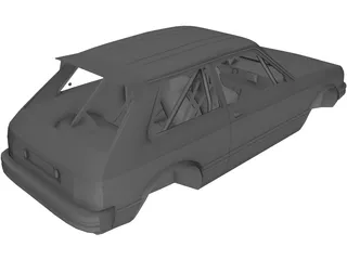 Toyota Starlet KP61 Rally Body 3D Model preview