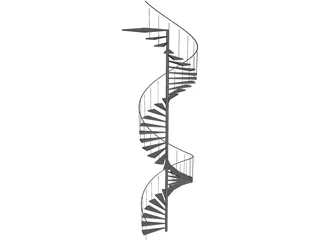 Spiral Stairs 3D Model preview