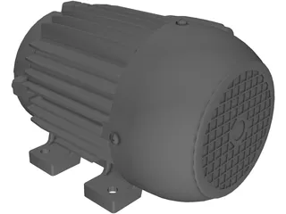 Weg 75hp Motor 3D Model preview