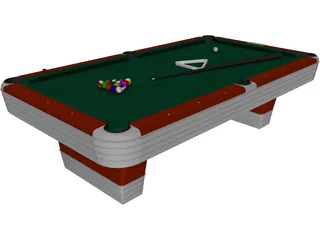 Pool Table 3D Model preview