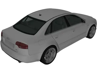 Audi A4 Saloon (2007) 3D Model preview