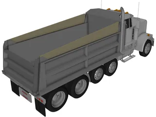 Western Star 5-axles Dump Truck 3D Model preview