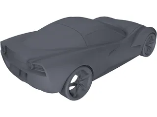 Chevrolet Corvette C7 3D Model preview